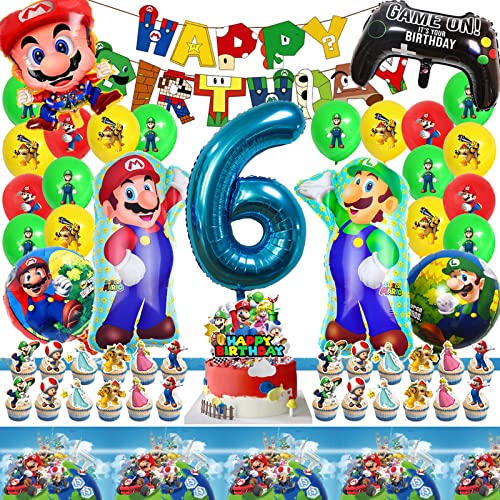 52 Pcs Mari Geburtstag Deko, 6 Jahre alt Mari Luftballon,Mari Deko, Mari Geburtstagsdeko, Luftballon Geburtstag für Kindergeburtstag von Gugatad