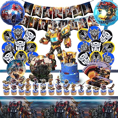 Transforme Geburtstag Deko,88Pcs Transforme Partygeschirr,Transforme Party,Transforme Geburtstag Party Deko,Enthalten Tischdecke,Pappteller,Banner etc,Geburtstagsparty-Dekorationen für Kinder Transforme Geburtstag Deko,88Pcs Transforme Partygeschirr,Transforme Party,Transforme Geburtstag Party Deko,Enthalten Tischdecke,Pappteller,Banner etc,Geburtstagsparty-Dekorationen für Kinder von Gugatad