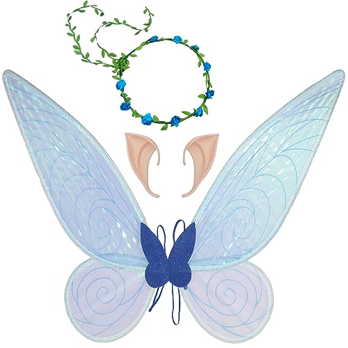 Feenflügel Schmetterlingsflügel mit Elfenohren Blumenkranz Erwachsene Flügel Kostüm Kinder Prinzessinnenflügel Damen Mädchen Flügel Kostüm Wings für Weihnachts Karneval Geburtstags Cosplay Party Feenflügel Schmetterlingsflügel mit Elfenohren Blumenkranz Erwachsene Flügel Kostüm Kinder Prinzessinnenflügel Damen Mädchen Flügel Kostüm Wings für Weihnachts Karneval Geburtstags Cosplay Party von GugnRyAc