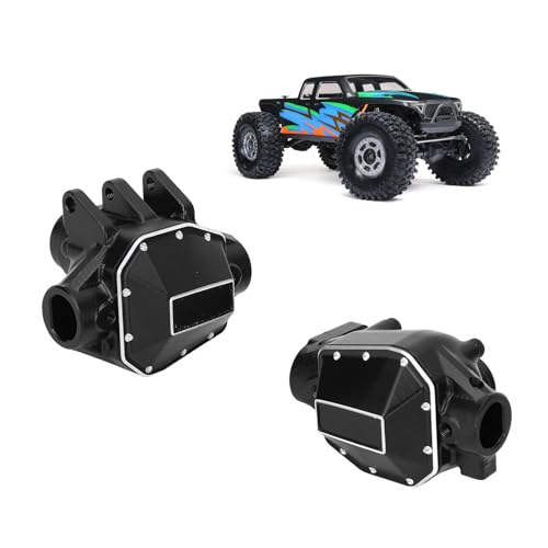 Gugxiom RC-Car-Achsengehäuse für SCX10 PRO, Komplette Vorderachse und Hinterachse aus Aluminiumlegierung für RC Crawler (Black) von Gugxiom