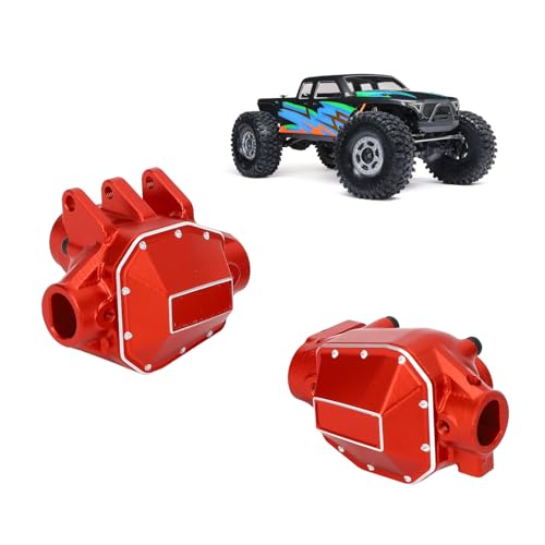 Gugxiom RC-Car-Achsengehäuse für SCX10 PRO, Komplette Vorderachse und Hinterachse aus Aluminiumlegierung für RC Crawler (Rot) von Gugxiom