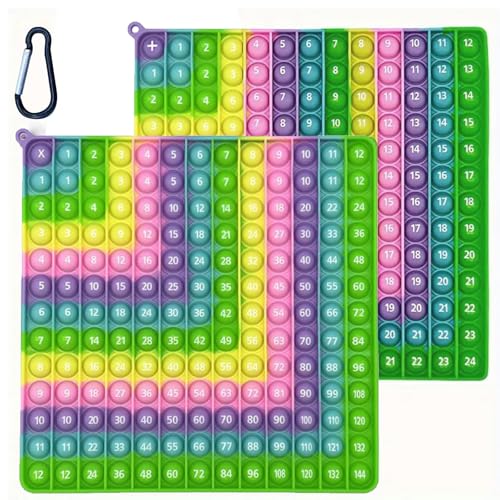 Pop Out Multiplikationstabelle 12x12 Math Multiplikation Fidget Spielzeug 1x1 Lernen Spiel Multiplikationsbrett Popper Multiplikationstabelle Lindert Stress und Angst 12x12&12+12 Lernen Spiel von Guhupoy