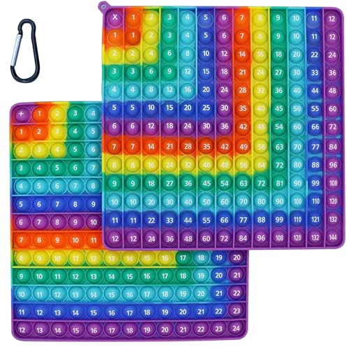 Pop Out Multiplikationstabelle 12x12 Math Multiplikation Fidget Spielzeug 1x1 Lernen Spiel Multiplikationsbrett Popper Multiplikationstabelle Lindert Stress und Angst 12x12&12+12 Lernen Spiel von Guhupoy