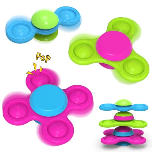 Saugnapf Spielzeug Baby 3 Stück Fidget Spinner Baby Stern- und Monddruckmuster 10 Monate+ Baby Spinner mit Saugnapf Silikon Spinner Baby Sensorik Montessori Spielzeug Badespielzeug (Stapelbar-Stern Saugnapf Spielzeug Baby 3 Stück Fidget Spinner Baby Stern- und Monddruckmuster 10 Monate+ Baby Spinner mit Saugnapf Silikon Spinner Baby Sensorik Montessori Spielzeug Badespielzeug (Stapelbar-Stern von Guibola