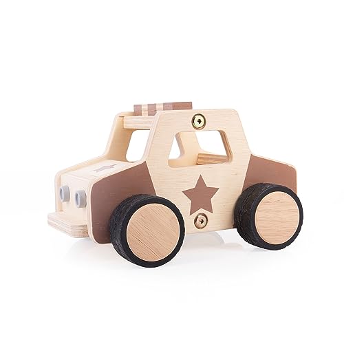 Guidecraft Hölzernes Polizeiauto: Fahrzeug-Spielset, Kinder lernen und pädagogisches dramatisches Spielspielzeug Guidecraft Hölzernes Polizeiauto: Fahrzeug-Spielset, Kinder lernen und pädagogisches dramatisches Spielspielzeug von Guidecraft