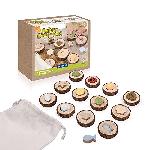 Guidecraft XGC-G5061 Nature Feel and Find Memo-Spiel aus Holz, 24-teilig, bunt Guidecraft XGC-G5061 Nature Feel and Find Memo-Spiel aus Holz, 24-teilig, bunt von Guidecraft