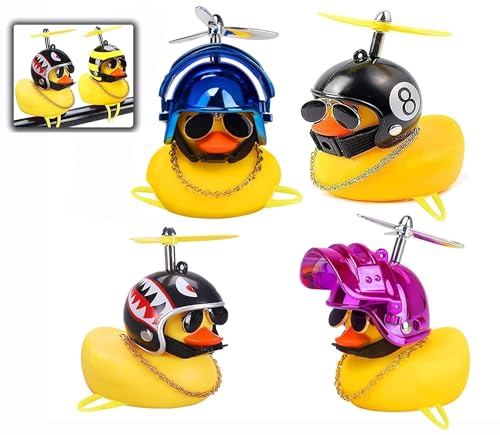 4 Stück Fahrrad Quietscheente mit Helm | Die süße Fahrradhupe mit Helm und Propeller | Quietscheente Fahrrad - für Kinder |Ente mit Helm | Rubber Bike Deko|Geschenk für Weihnachten,Geburstag… 4 Stück Fahrrad Quietscheente mit Helm | Die süße Fahrradhupe mit Helm und Propeller | Quietscheente Fahrrad - für Kinder |Ente mit Helm | Rubber Bike Deko|Geschenk für Weihnachten,Geburstag… von Guidre