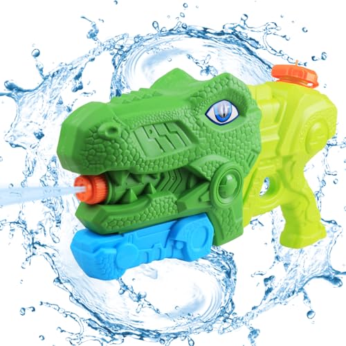 Guiffly Wasserpistole Spielzeug für Kinder, 660ML Pool Wasserspritzpistolen Dinosaurier Design Wasserpistole Blaster Spielzeug für Sommer Wassersport Garten Schwimmbad Strand von Guiffly