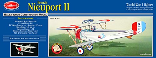 Guillow's Nieuport II # 203 1:12 Modellbaukit, Balsa wood, fabric, Erwachsener, Medium, nicht faltbar Guillow's Nieuport II # 203 1:12 Modellbaukit, Balsa wood, fabric, Erwachsener, Medium, nicht faltbar von Guillow's