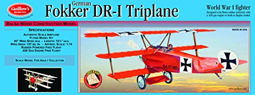 GUILLOW's Fokker Triplane 204 Powered Balsa Flying Model Kit GUILLOW's Fokker Triplane 204 Powered Balsa Flying Model Kit von Flat River Group