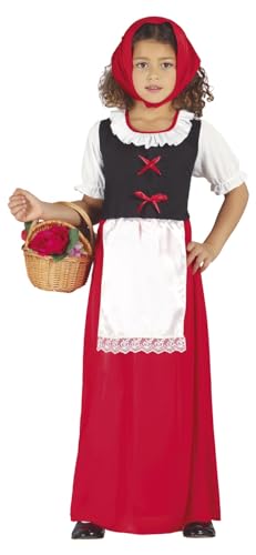 Guirca 42484.0 Infantil Kinderkostüm Hirtin, Mädchen, rot, 7-9 años von Fiestas GUiRCA