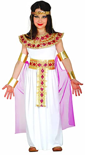 Fiestas GUiRCA Ägyptische Königin Kleopatra Mädchen Kostüm in Weiß, Rosa und Gold Alter 5-6 Jahre für Halloween oder Karneval/Fasching von Fiestas GUiRCA