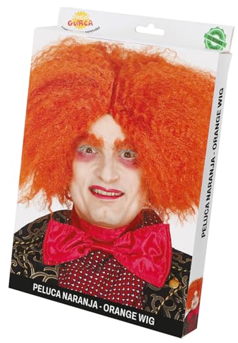 FIESTAS GUIRCA | Orangene Hutmann Perücke (Einheitsgröße) - Kostümzubehör für den Welttag des Buches und Themenpartys - Ideal für Erwachsene - Inspiriert von Märchenfiguren - Orange von FIESTAS GUIRCA