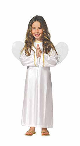 GUIRMA | Engel Kostüm für Kinder (5-6 Jahre) - Flügel und Kleid - Weihnachts-, Neujahrs- und Kostümparty Kostüme - Ideal für Jungen und Mädchen - Unisex - Weiß von Guirca