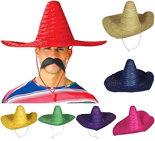 Guirca Mexikanischer Sombrero Hut für Erwachsene Karneval Fasching Natur ca. 50 cm von Guirca