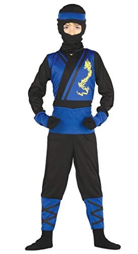 Guirca Ninja-Kostüm, blau Talla 7-9 años einfarbig von Guirca
