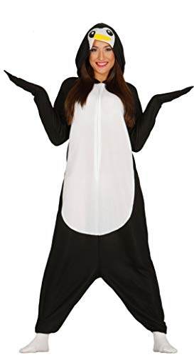 Fiestas GUiRCA Pinguin Kostüm Erwachsene- Größe L 42 –44 - Pinguin Kostüm Herren, Pinguin Kostüm Damen, Jumpsuit Pinguin Karneval, Pinguin Onesie Fasching, Kostüm Damen Lustig, Lustige Kostüme Männer von Fiestas GUiRCA