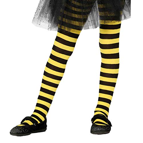 Ringelstrumpfhose gelb schwarze Biene für Kinder Zubehör für Party Kostüm Fasching Karneval von Fiestas GUiRCA