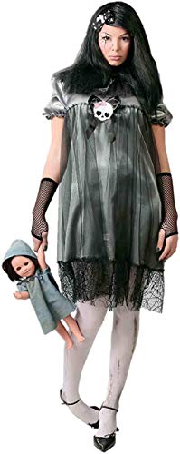 Horror Puppe Baby Kostüm für Damen Halloween Damenkostüm Halloweenkostüm Gr. M-L, GröÃŸe:L von FIESTAS GUIRCA