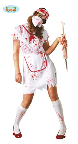 Krankenschwester Zombie Kostüm blutiges Halloween Zombiekostüm für Damen Gr. M-L, Größe:M von Fiestas GUiRCA