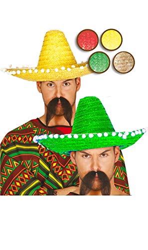 Sombrero mexikaner 45 cm Grün - Sombreros, Gorros, Cascos y Diademas von Guirca