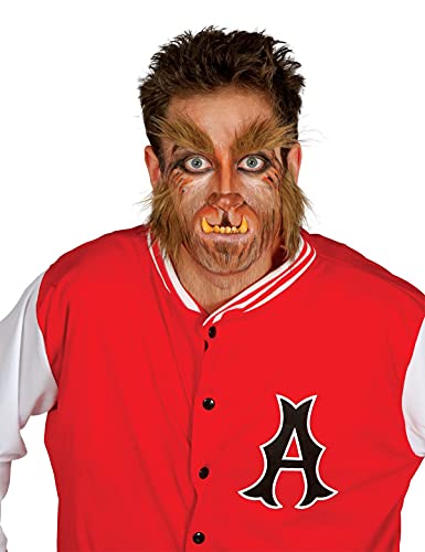 FIESTAS GUIRCA | Werwolf Koteletten und Augenbrauen für Männer (Einheitsgröße) - Kostümzubehör für Halloween und Superhelden- sowie Villain-Partys - Ideal für Erwachsene - Braun von FIESTAS GUIRCA