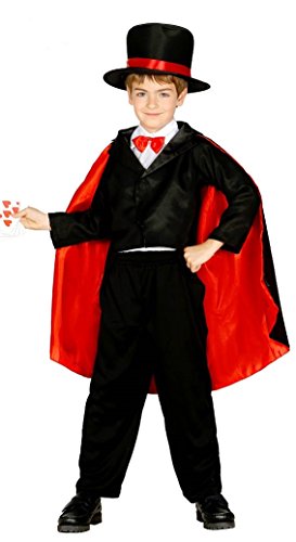 FIESTAS GUIRCA 85891 Infantil Magier Kostüm, Einfarbig, rot, 5-6 años (110/116) von Fiestas GUiRCA