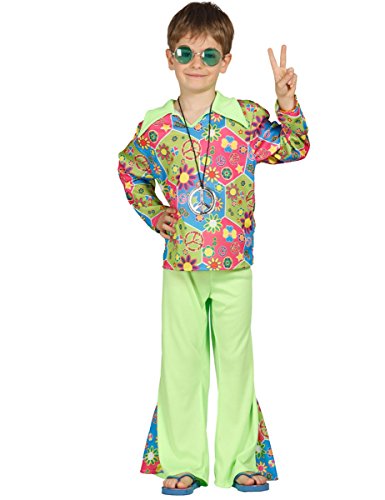Guirca 85602 Hippie-Kostüm für Kinder, Mehrfarbig, 3-4 anni (95-105 cm) von Guirca