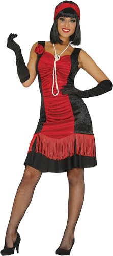 rotes Charleston Kleid Karneval 20er Jahre Motto Party Kostüm für Damen Gr. M-XL, Größe:XL von Fiesta Guirca