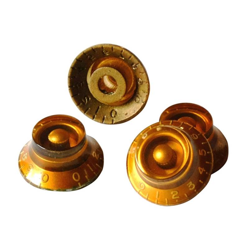 GuitarSlinger Gold Bell Knob Set Potiknopf von GuitarSlinger