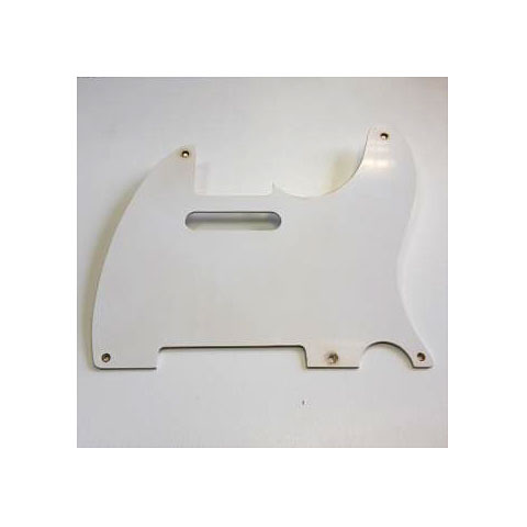 GuitarSlinger Pickguard 50&#39;s Tele 1 Ply White Pickguard von GuitarSlinger