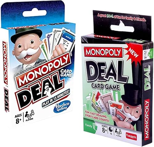 2-Sätze Brettspiele Monopoly Deal Kartenspiel Schnelles Spiel Das unterhaltsame Kartenspiel Spiel für Kinder und Familien mit 110 Karten Familien und Kinder ab 8 Jahren von Gujey