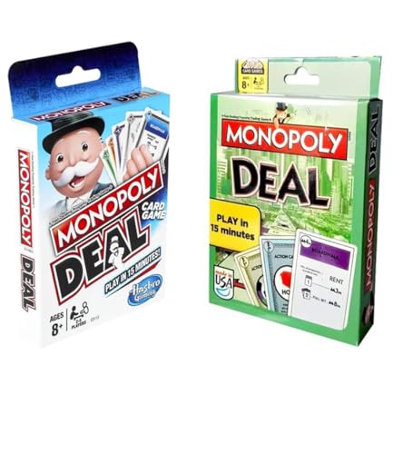 Brettspiele Monopoly-Deal Kartenspiel Schnelles Spiel Monopoly-Deal Kartenspiel für Kinder und Familien mit 110 Karten Familien und Kinder ab 8 Jahren 2-Sätze von Gujey
