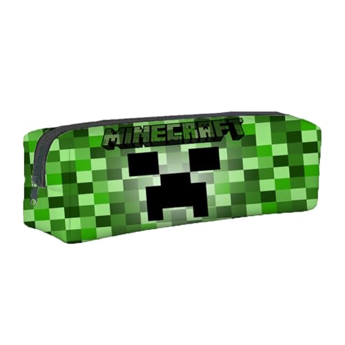 Mineerr Gamer Federmäppchen Mineeccr Anime Mäppchen Kinder Federmäppchen Doppelreißverschlüsse Mäppchen Große Tragbare Stifttasche Aufbewahrung Bleistift Tasche Geschenk für Junge Studenten von Gujey