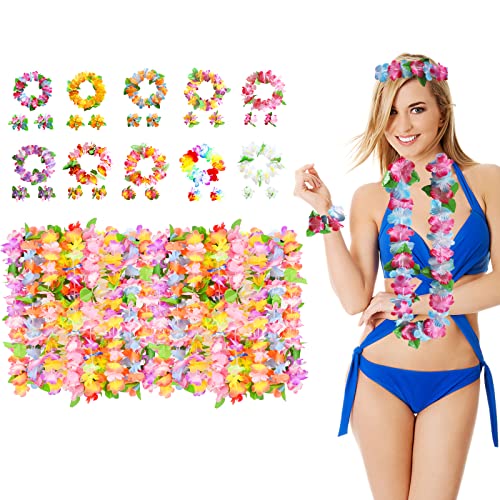 40 Stück Hawaii Blumenketten Hawaii Leis Girlanden mit Armbänder Stirnbänder Hawaiikette für Sommer Party Hawaiianische Nachtbar Hawaiian Party Dekoration 40 Stück Hawaii Blumenketten Hawaii Leis Girlanden mit Armbänder Stirnbänder Hawaiikette für Sommer Party Hawaiianische Nachtbar Hawaiian Party Dekoration von Gukasxi