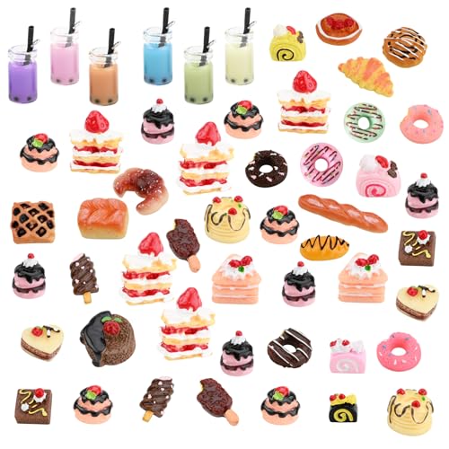 53 Stück 1/12 Miniatur Lebensmittel Puppenhaus Zubehör, Einschließlich Harz Kuchen, Brot, Eiscreme, Donuts und Getränke, Miniatur Küche Zubehör, Puppenhaus Küche Spielharz Mini Essen 53 Stück 1/12 Miniatur Lebensmittel Puppenhaus Zubehör, Einschließlich Harz Kuchen, Brot, Eiscreme, Donuts und Getränke, Miniatur Küche Zubehör, Puppenhaus Küche Spielharz Mini Essen von Gukasxi