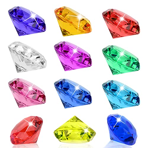 Gukasxi 12 Stück 40mm Kinder Diamanten Schatz, Tauchen Gem Tauchspielzeug, Diamanten Bunt Kinder, Acryl Diamanten Bunt, Piraten Schatzsuche Spielzeug, für Strand Pool Wasser Park (Multicolor Diamant) Gukasxi 12 Stück 40mm Kinder Diamanten Schatz, Tauchen Gem Tauchspielzeug, Diamanten Bunt Kinder, Acryl Diamanten Bunt, Piraten Schatzsuche Spielzeug, für Strand Pool Wasser Park (Multicolor Diamant) von Gukasxi