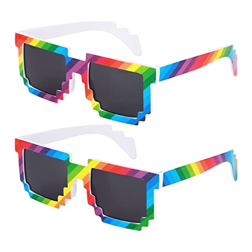 Gukasxi Gay Pride Partybrillen LGBTQ Accessoires, 2 Stück Lustige Regenbogen Brille LGBT Partybrillen, Party Kostüm Accessoires Für Gay Pride Paraden LGBTQ Accessories von Gukasxi