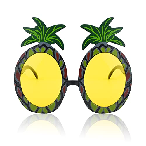 Gukasxi Hawaiianische Brille Lustige Partybrille Luau Party Sonnenbrille Neuheit Party Brille Hawaiian Partybrille Hawaii Tropische Sonnenbrille für Erwachsene Kinder Sommer Party Foto Requisiten von Gukasxi