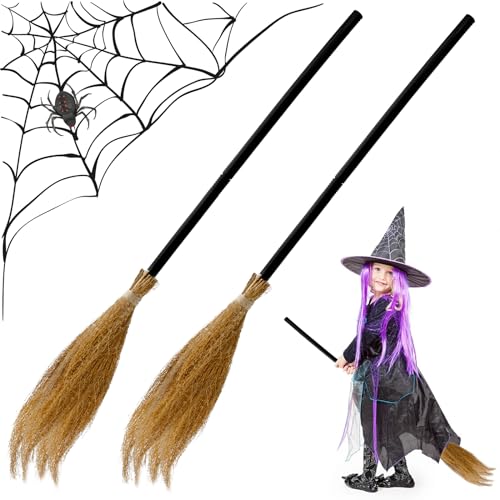 Halloween Hexenbesen,2 Stück Kinder Hexenbesen 110 cm/89 cm/80 cm Hexenbesen Halloween Dekoration Abnehmbare Cosplay Besen Requisiten für Halloween Party Kinder Erwachsene Kostüm Dekoration (100cm) Halloween Hexenbesen,2 Stück Kinder Hexenbesen 110 cm/89 cm/80 cm Hexenbesen Halloween Dekoration Abnehmbare Cosplay Besen Requisiten für Halloween Party Kinder Erwachsene Kostüm Dekoration (100cm) von Gukasxi