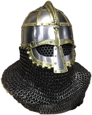 14GA SCA Vendel Mittelalter Wikingerhelm Ritter mit Kettenhemd Helm Wikinger Messing 14GA SCA Vendel Mittelalter Wikingerhelm Ritter mit Kettenhemd Helm Wikinger Messing von Gulvintilabcal
