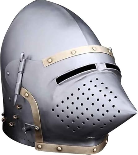 Gulvintilabcal Bascinet-Helm im Churburg-Stil, mittelalterliche Nachstellung von Gulvintilabcal