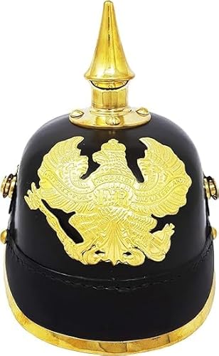 Gulvintilabcal Deutscher Pickelhaube Preußischer Helm Kaiseroffizier Garde Lederhelm für Halloween Gulvintilabcal Deutscher Pickelhaube Preußischer Helm Kaiseroffizier Garde Lederhelm für Halloween von Gulvintilabcal