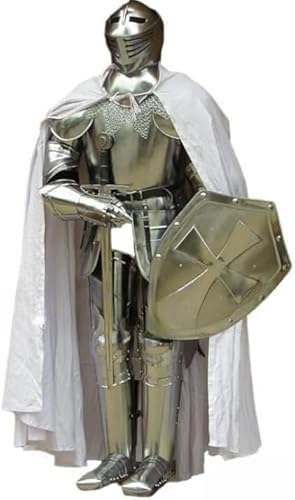 Gulvintilabcal Grauer Gothic deutscher Anzug der mittelalterlichen Rüstung, tragbarer Anzug von Rüstung Kreuzritter Mittelalter Ganzkörperanzüge, Standard. Gulvintilabcal Grauer Gothic deutscher Anzug der mittelalterlichen Rüstung, tragbarer Anzug von Rüstung Kreuzritter Mittelalter Ganzkörperanzüge, Standard. von Gulvintilabcal