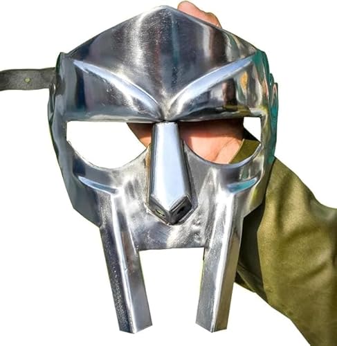 MF DOOM Maske Mad-Bösewicht Mild Steel Face Armour Mittelalter Handgeschmiedete Doom Maske Tribute to MF Doom! Kostüm Halloween Zubehör Cosplay Römer Gladiator Helm Gesichtsmaske Wikinger Maske MF DOOM Maske Mad-Bösewicht Mild Steel Face Armour Mittelalter Handgeschmiedete Doom Maske Tribute to MF Doom! Kostüm Halloween Zubehör Cosplay Römer Gladiator Helm Gesichtsmaske Wikinger Maske von Gulvintilabcal