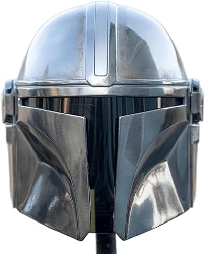 Gulvintilabcal Mandalorian Stahlhelm Star Fett Boba Fett Cosplay Helm Silber Standard Erwachsenengröße von Gulvintilabcal