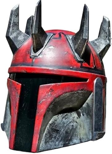 Gulvintilabcal Mandalorian Super Commando Maul Style Helm mit Innenfutter, bestes Geschenk & Halloween-Kostüm, Standard, rustikal, schwarz von Gulvintilabcal