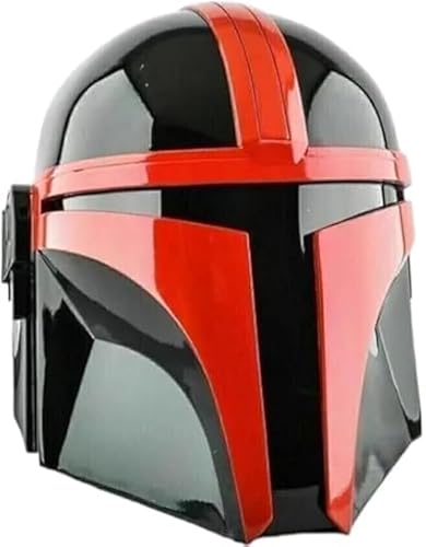 Gulvintilabcal Mandolorian Armor Stahlhelmmaske, tragbar, Nachbildung, Cosplay, Sammlerstück, Geschenk für Halloween und Weihnachten, Schwarz und Rot Gulvintilabcal Mandolorian Armor Stahlhelmmaske, tragbar, Nachbildung, Cosplay, Sammlerstück, Geschenk für Halloween und Weihnachten, Schwarz und Rot von Gulvintilabcal