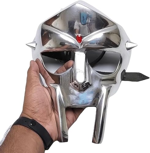 Gulvintilabcal Mf Doom Gladiator Maske Fantasy Party Kostüm 18g Mild Steel Mittelalter Maske Römischer Gladiator Wikinger Maske Helm Gesichtsmaske mit befestigbaren Lederriemen Gulvintilabcal Mf Doom Gladiator Maske Fantasy Party Kostüm 18g Mild Steel Mittelalter Maske Römischer Gladiator Wikinger Maske Helm Gesichtsmaske mit befestigbaren Lederriemen von Gulvintilabcal