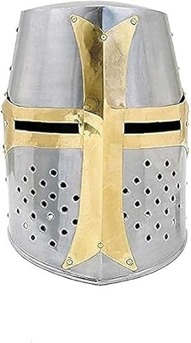 Gulvintilabcal Mittelalterliche Tempelkreuzritter Ritter Helm Replik - Mittelalter Kostüme - Ritter Kreuzritter Kostüm Tempelreenactment Cosplay - Mittelalter Kostüme Helm Rüstung SCA LARP Replik Gulvintilabcal Mittelalterliche Tempelkreuzritter Ritter Helm Replik - Mittelalter Kostüme - Ritter Kreuzritter Kostüm Tempelreenactment Cosplay - Mittelalter Kostüme Helm Rüstung SCA LARP Replik von Gulvintilabcal